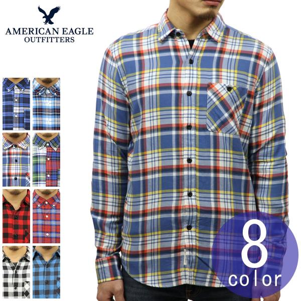 アメリカンイーグル AMERICAN EAGLE 正規品 メンズ 長袖 ボタンダウンシャツ AEO ...