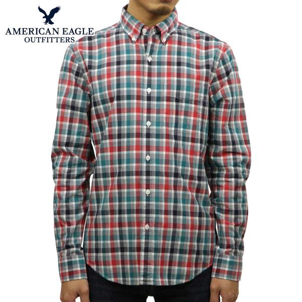 アメリカンイーグル AMERICAN EAGLE 正規品 メンズ 長袖 ボタンダウンシャツ AE P...