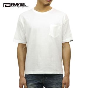 リバーサル REVERSAL rvddw 正規販売店 メンズ クルーネック 半袖ポケットTシャツ CIRCLE LOGO BIG SILHOUETTE POCKET TEE COTTON rv18ss020 WHITE｜mixon