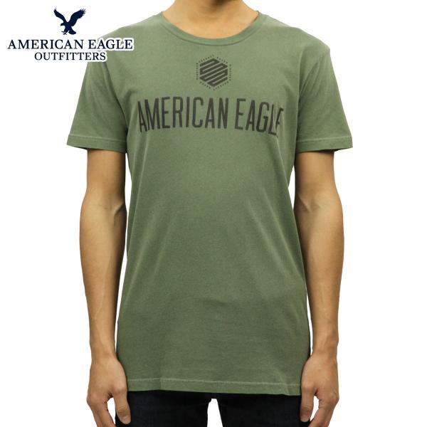 アメリカンイーグル AMERICAN EAGLE 正規品 メンズ クルーネック 半袖ロゴTシャツ A...