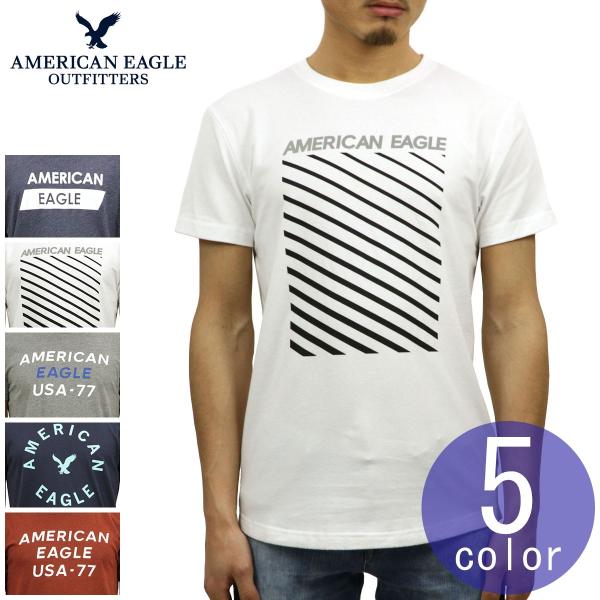 アメリカンイーグル AMERICAN EAGLE 正規品 メンズ クルーネック プリント半袖Tシャツ...