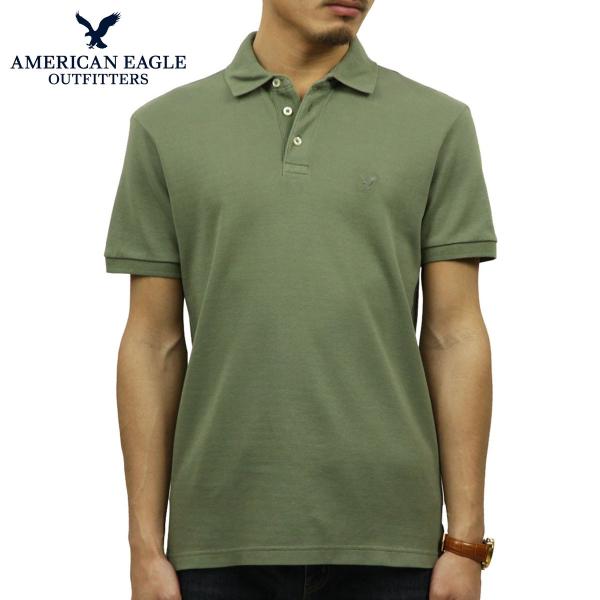 アメリカンイーグル AMERICAN EAGLE 正規品 メンズ ワンポイントロゴ 半袖ポロシャツ ...