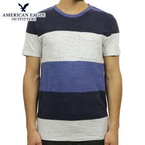 アメリカンイーグル Tシャツ 正規品 AMERICAN EAGLE 半袖Tシャツ AE STRIPE TEE 1162-9263-410｜mixon