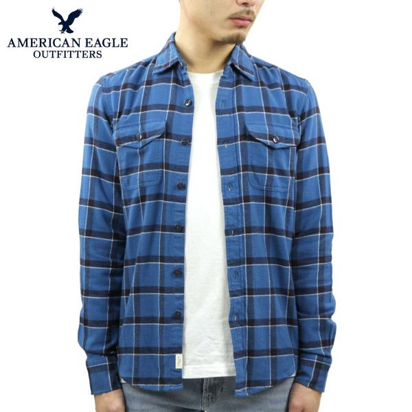 アメリカンイーグル シャツ メンズ 正規品 AMERICAN EAGLE 長袖シャツ ネルシャツ B...