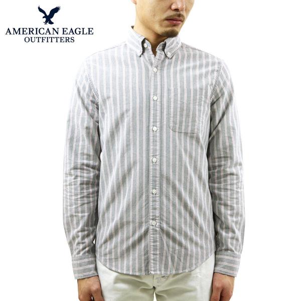 アメリカンイーグル シャツ メンズ 正規品 AMERICAN EAGLE 長袖シャツ ボタンダウンシ...