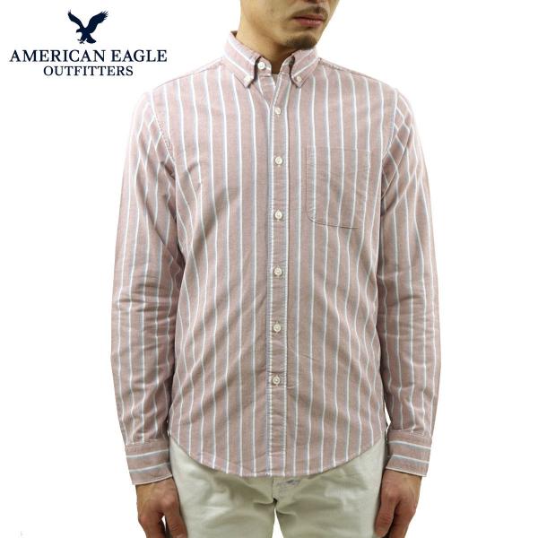 アメリカンイーグル シャツ メンズ 正規品 AMERICAN EAGLE 長袖シャツ ボタンダウンシ...