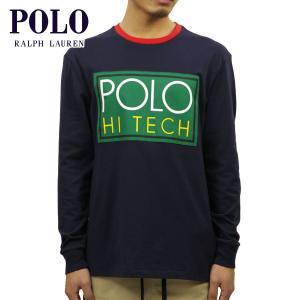 ポロ ラルフローレン Tシャツ ロンT メンズ 正規品 POLO RALPH LAUREN 長袖Ｔシャツ HI TECH LOGO GRAPHIC LONG-SLEEVE T-SHIRT CRUISE NAVY｜mixon