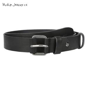 ヌーディージーンズ Nudie Jeans 正規販売店 メンズ ベルト WAYNE LEATHER BELT BLACK B01 180640｜mixon