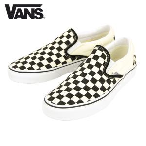 【ボーナスストア 誰でも+5% 5/25 0:00〜5/26 23:59】 バンズ スリッポン メンズ 正規販売店 VANS スニーカー チェッカーボード VANS CLASSIC SLIP-ON BLK&