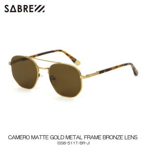 【ボーナスストア 誰でも+5% 5/11 0:00〜5/12 23:59】 セイバー SABRE 正規販売店 サングラス CAMERO MATTE GOLD METAL FRAME BRONZE LENS SUNGLASS SS8-51｜mixon