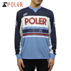 ポーラー Tシャツ ロンT メンズ 正規販売店 POLER 長袖Tシャツ メッシュTシャツ MOTO JERSEY 21340003-STB1 STONE BLUE 父の日 プレゼント ラッピング｜mixon