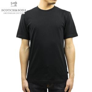 スコッチアンドソーダ Tシャツ 正規販売店 SCOTCH＆SODA 半袖Tシャツ クルーネックTシャツ BASIC NOS WIDER NECK COTTON T 父の日 プレゼント ラッピング｜mixon