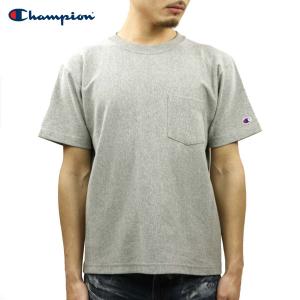 チャンピオン CHAMPION 正規品 メンズ クルーネック 半袖Tシャツ ポケTシャツ REVERSE WEAVE POCKET T-SHIRT C3-P318 070  父の日 プレゼント ラッピング｜mixon