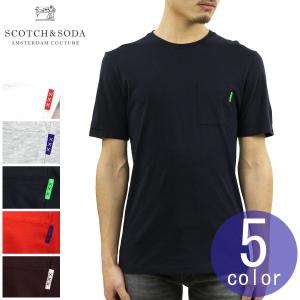 スコッチアンドソーダ Tシャツ 正規販売店 SCOTCH＆SODA クルーネック ポケット 半袖Tシャツ AMS BLAUW CLASSIC POCKET TEE 153621｜mixon