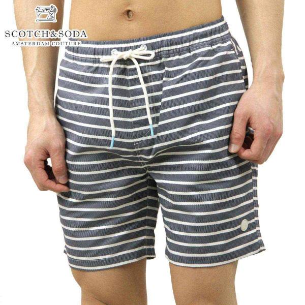 スコッチアンドソーダ 水着 メンズ 正規販売店 SCOTCH＆SODA スイムパンツ ボーダー柄 M...
