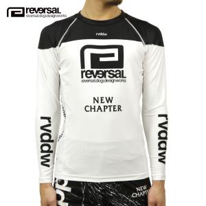 リバーサル ラッシュガード メンズ 正規販売店 REVERSAL rvddw 長袖ラッシュガード NEW CHAPTER LONG RASH GUARD rv21ss601 WHITE｜mixon