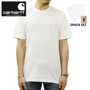 カーハート Tシャツ メンズ 正規販売店 CARHARTT WIP 半袖Tシャツ 2枚組 クルーネックTシャツ STANDARD CREW NECK T-SHIRT 2 PACK WHITE + WHITE I029370 931XX｜mixon