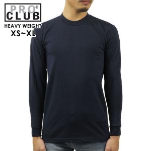 プロクラブ ロンT メンズ 正規品 PROCLUB 長袖Tシャツ クルーネック長袖Tシャツ HEAVY WEIGHT COTTON LONG SLEEVE CREW NECK T-SHIRT NAVY #114 大きいサイズ｜mixon