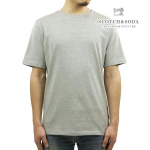 スコッチアンドソーダ メンズ 半袖Tシャツ 正規販売店 SCOTCH＆SODA 無地 BASIC ORGANIC COTTON ELASTANE CREW NECK TEE T 父の日 プレゼント ラッピング｜mixon