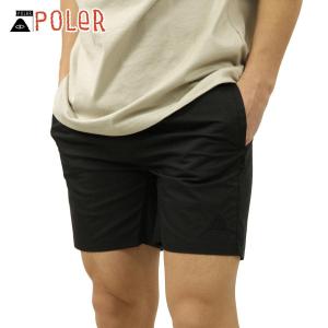 ポーラー ショートパンツ メンズ 正規販売店 POLER ナイロンショートパンツ ストレッチ STRETCH RELAX SHORTS DC 5221C009 BLACK｜mixon