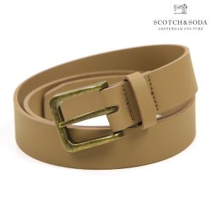 スコッチアンドソーダ メンズ ベルト 正規販売店 SCOTCH＆SODA 革 レザーベルト BASIC CLASSIC RECYCLED LEATHER BELT 169377 4218 69350 32 COGNAC｜mixon