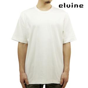 エルバイン メンズ 半袖Tシャツ 正規販売店 elvine シンプル クルーネック HADAR DOUBLE FACED JERSEY T-SHIRT 330733 101 OFF WHITE｜mixon