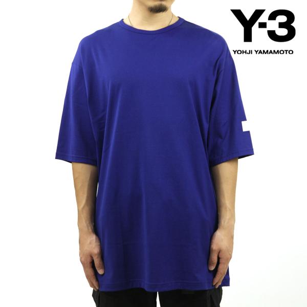 ワイスリー メンズ 半袖Tシャツ 正規品 Y-3 コットン クルーネック ロゴ LOOSE FIT ...