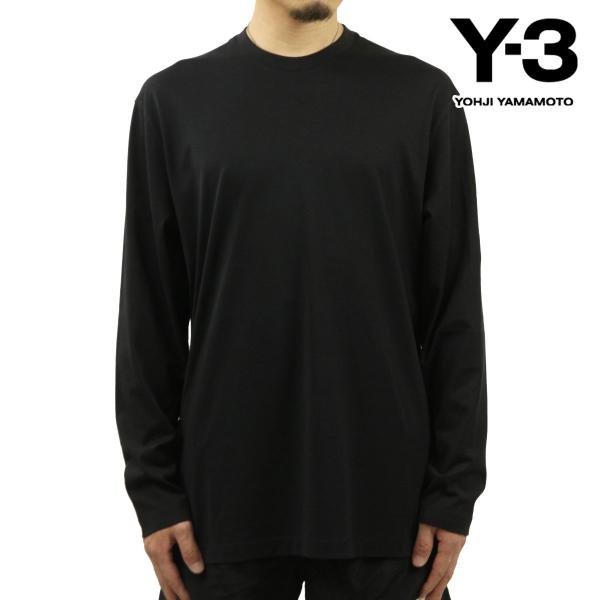 ワイスリー メンズ 長袖Tシャツ 正規品 Y-3 コットン クルーネック ロゴ ロンT LOOSE ...