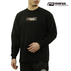 【ボーナスストア 誰でも+5% 5/18 0:00〜5/19 23:59】 リバーサル メンズ 長袖Tシャツ 正規販売店 REVERSAL クルーネック オーバーサイズ ロゴ LEOPARD BOX｜mixon