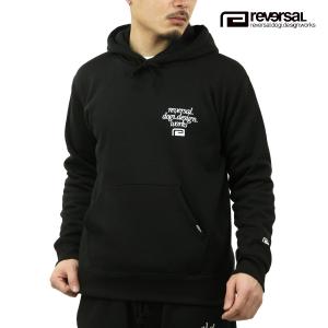 リバーサル メンズ パーカー 正規販売店 REVERSAL プルオーバー フーディー サークルロゴ CIRCLE LOGO FLEECE HOODIE rv23aw204 BK BLACK｜mixon