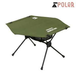 ポーラー アウトドア テーブル 正規販売店 POLER 折りたたみ式テーブル POLER HEXA TABLE 233MCV0132-OLV OLIVE 父の日 プレゼント ラッピング｜mixon