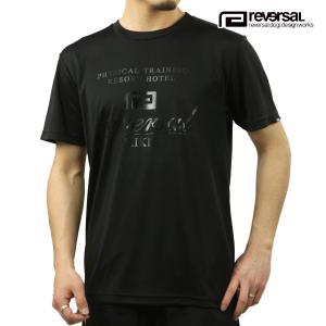 リバーサル メンズ 半袖Tシャツ 正規販売店 REVERSAL クルーネック ドライ Tシャツ HOTEL GYM GRIP DRY TEE RV24SS062-BK  父の日 プレゼント ラッピング