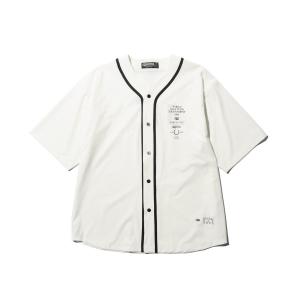 リバーサル メンズ ベースボールシャツ 正規販売店 REVERSAL 半袖 ドライ シャツ 4WAY DRY BASEBALL SHIRTS RV24SS302-WH WHITE｜mixon