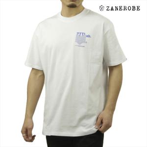 ゼンローブ メンズ 半袖Tシャツ 正規販売店 ZANEROBE クルーネック バックプリント TUNNEL BOX CREW NECK TEE 101-BLO WHITE｜mixon