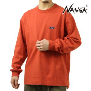 【ボーナスストア 誰でも+5% 5/1 0:00〜5/1 23:59】 ナンガ メンズ 長袖Tシャツ 正規販売店 NANGA ワンポイント ロゴ ロンT ECO HYBRID BOX LOGO EMBROIDER｜mixon