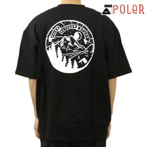 【ボーナスストア 誰でも+5% 5/25 0:00〜5/26 23:59】 ポーラー メンズ 半袖Tシャツ 正規販売店 POLER クルーネック バックプリント CAMPTIME BAGGY S/S CR