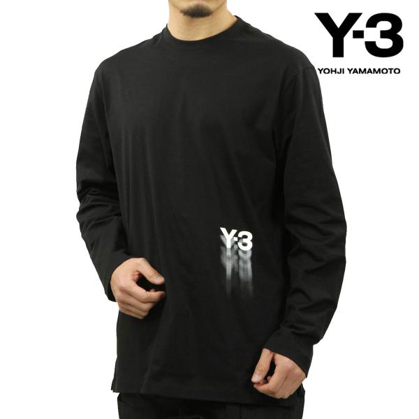 ワイスリー メンズ 長袖Tシャツ 正規品 Y-3 クルーネック コットン ロゴ GFX LS TEE...