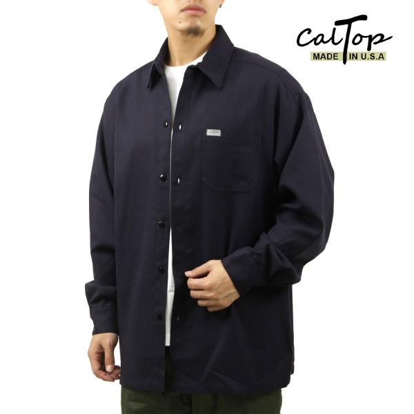 キャルトップ メンズ 長袖シャツ 正規品 CALTOP カジュアルシャツ CALTOP SOLID ...