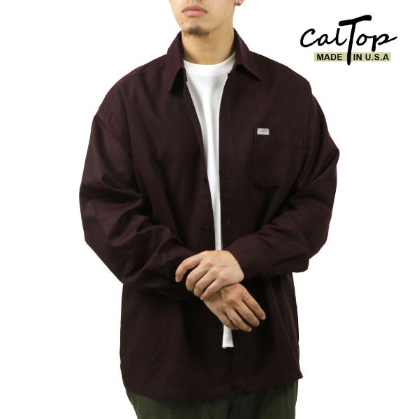 キャルトップ メンズ 長袖シャツ 正規品 CALTOP カジュアルシャツ CALTOP SOLID ...