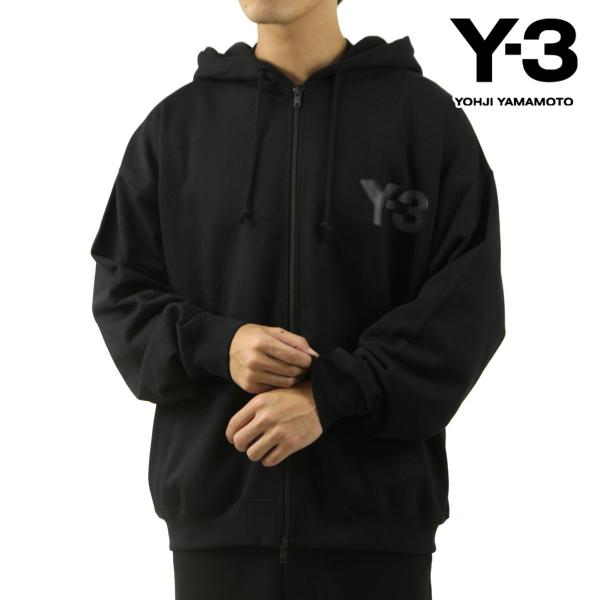 ワイスリー メンズ ジップアップパーカー 正規品 Y-3 ロゴ フーディー スウェット LOGO Z...