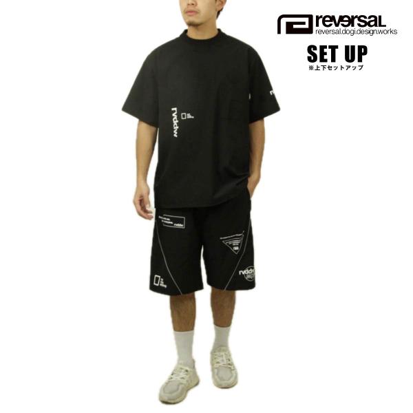 リバーサル メンズ セットアップ 正規販売店 REVERSAL ナイロン 半袖Tシャツ ショートパン...