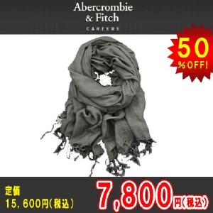 アバクロ Abercrombie＆Fitch 正規品 アクセサリー スカーフ ACCESSORY SCARF GRAY・グレー あすつく｜mixon