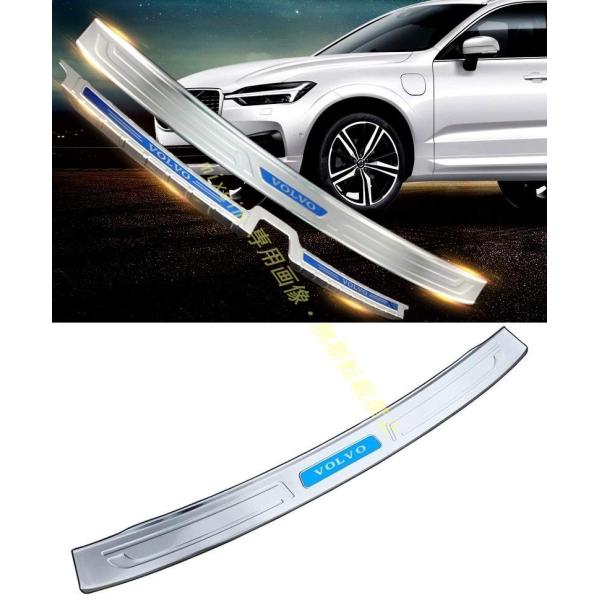 ボルボ XC60 リアバンパー ガード 2p 2色 カー用品 スタイリッシュ 改造 アクセサリー イ...