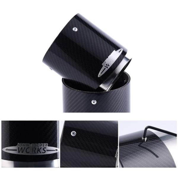 BMW mini ミニ F54 F55 F56 R60 カーボン マフラー カッター 2Ｐ