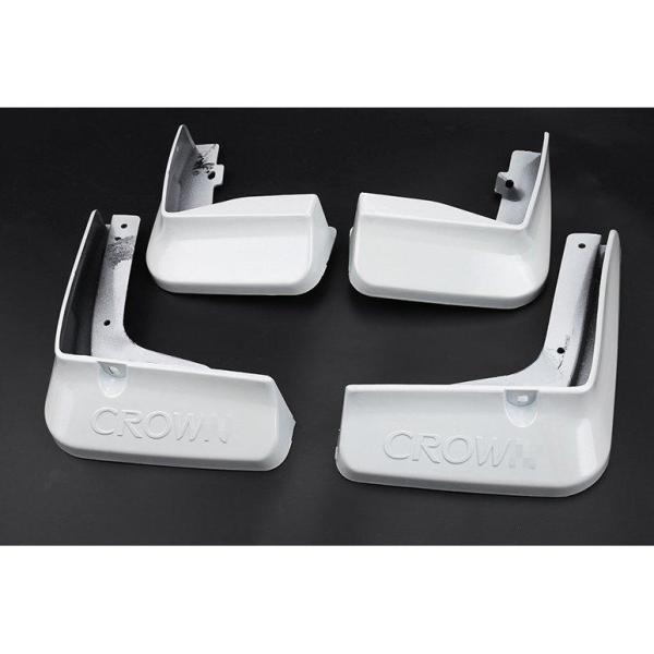 トヨタ クラウン210系 CROWN 専用設計マッドガード 泥除け 4枚前後セット　ホワイト ブラッ...