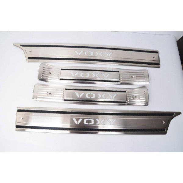 80系ヴォクシーVOXY　LEDスカッフプレートZRR80系　ステンレス製　ドアスカッフプレートホワ...