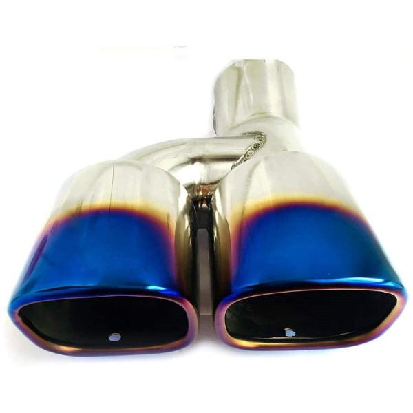 トヨタ ヴォクシー80系 ノア80系 エスクァイア 専用設計マフラーカッター チタンカラー スクエア...