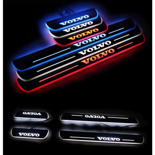 ボルボ S40 V40 S60 V60 XC60 LEDスカッフプレート 4p 車用品 改造 エクス...