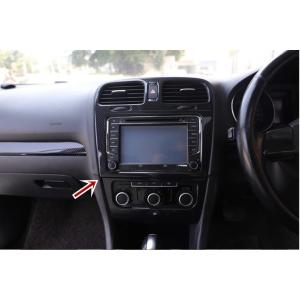 フォルクスワーゲンゴルフGOLF6 6RセンターCDパネル　ステッカー　フレームカバー2点セット 2...