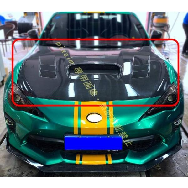 新品 トヨタ86 TRD スバルBRZ STI ボンネット WRXタイプ　ZN6 ZC6 カーボン ...